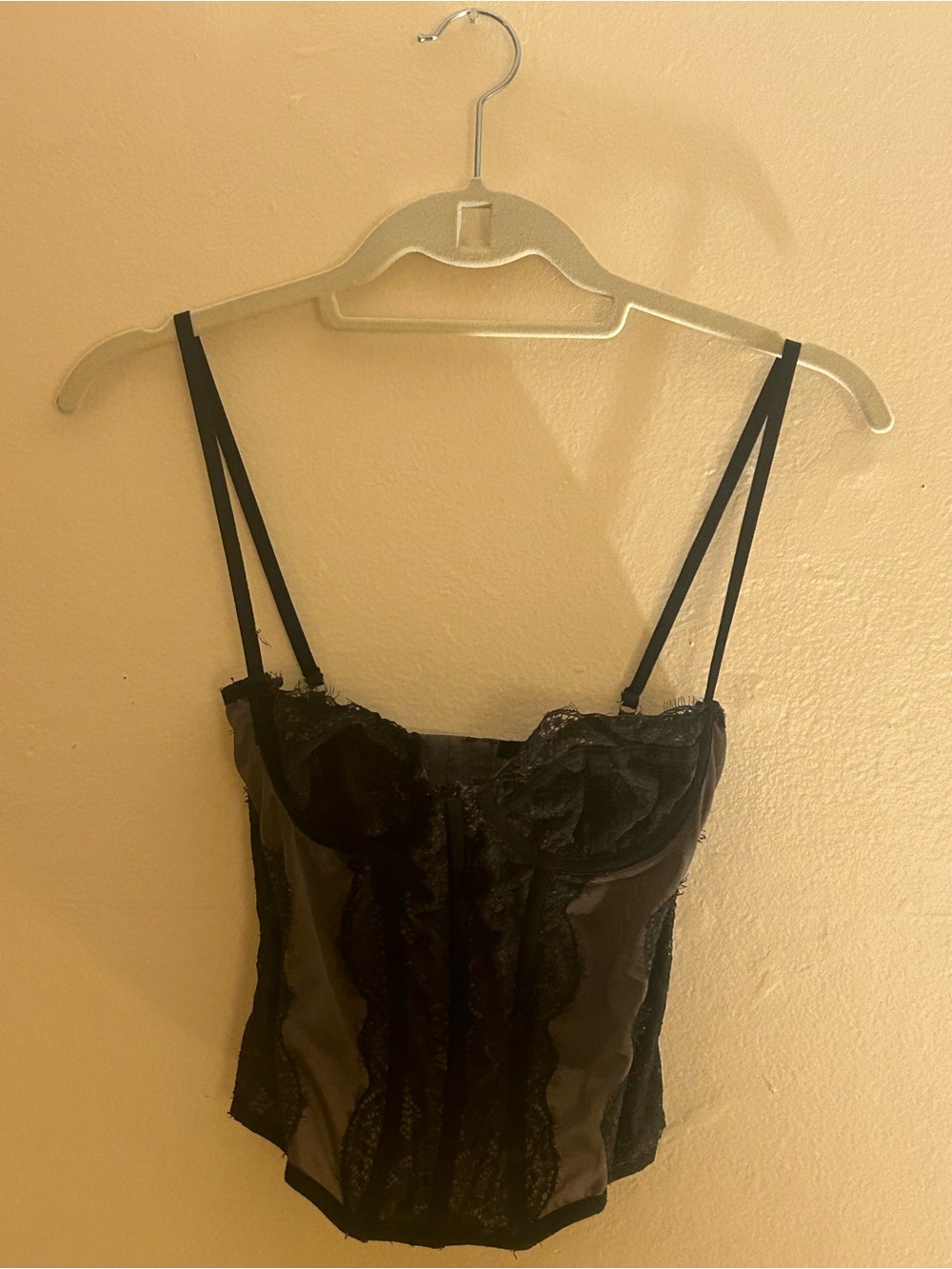 Urban Outfitters Brown Mesh Bustier Top